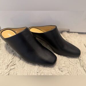 Joe Fresh Black Leather Slip-Ons